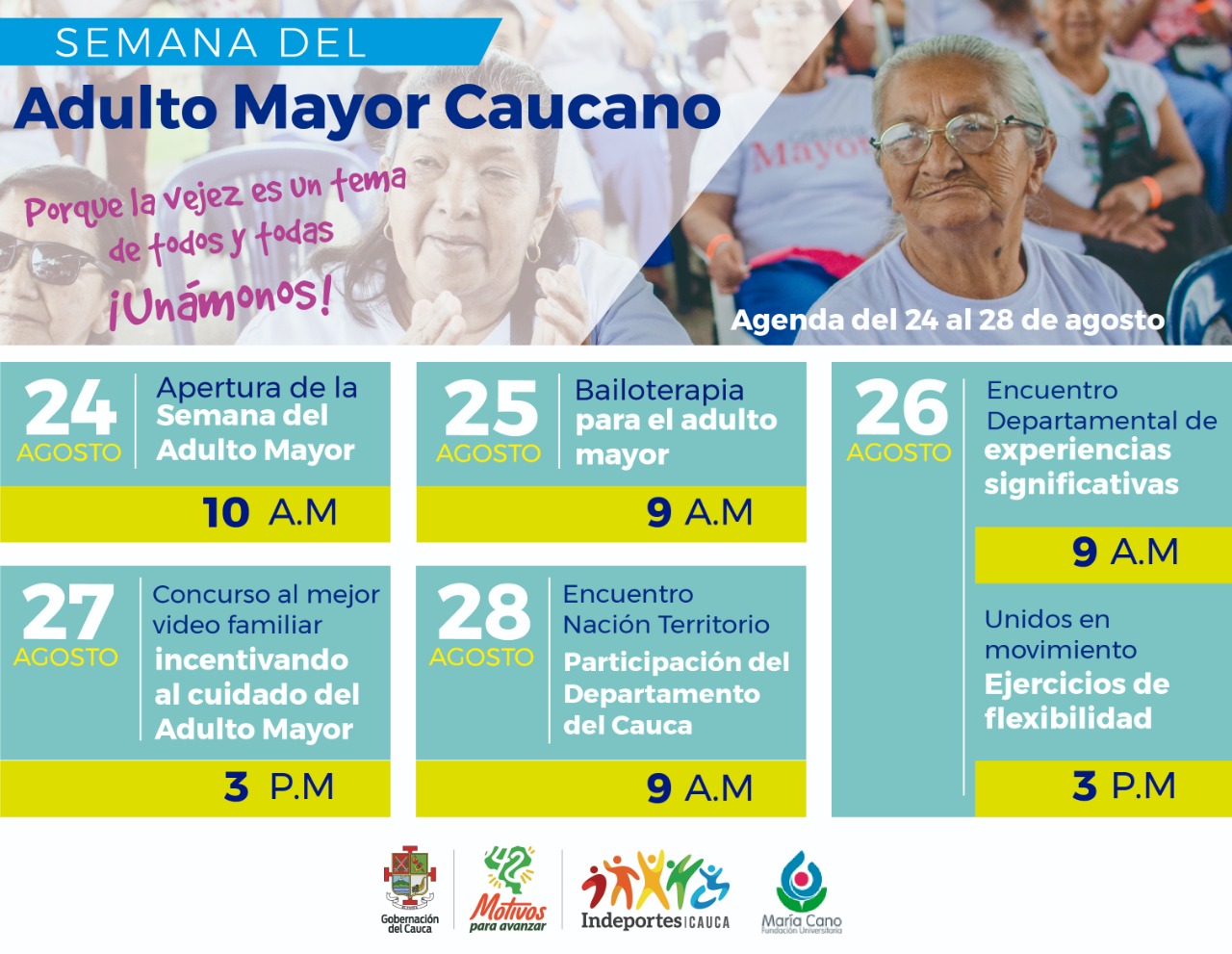AGENDA SEMANA ADULTO MAYOR CAUCANO